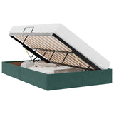 Storage Bed with Mattress Dark Green 120 x 200 cm Velvet 3370091