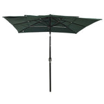 3-Tier Garden Parasol with Aluminium Pole Green 2.5x2.5 m 313837