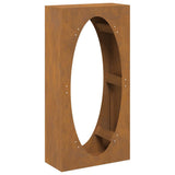 Firewood Rack 50x23x100 cm Weathering Steel 864186