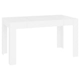 ZNTS Dining Table White 140x74.5x76 cm Engineered Wood 804202