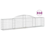 Arched Gabion Baskets 10 pcs 300x30x60/80 cm Galvanised Iron 3146493