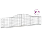 Arched Gabion Baskets 10 pcs 300x30x60/80 cm Galvanised Iron 3146493