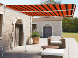 Freestanding Manual Retractable Awning 350x250 cm Orange/Brown 3069520