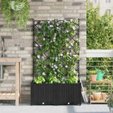 Garden Planter 2 pcs Black 80 x 40 x 143 cm Plastic 42002838