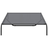 Elevated Dog Bed Grey 150x90x20 cm Textilene and Steel 42000845