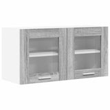 Hanging Cabinet with Door Grey Sonoma and White 80 x 31 x 40 cm 884236