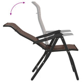 Folding Garden Chairs 2 pcs Brown Poly Rattan 4007138