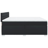 Box Spring Bed with Mattress Black 180x200 cm Faux Leather 3286132