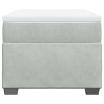 ZNTS Box Spring Bed with Mattress Light Grey 90x200 cm Velvet 3285257