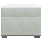 ZNTS Box Spring Bed with Mattress Light Grey 90x200 cm Velvet 3285257