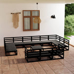 14 Piece Garden Lounge Set Solid Pinewood 3076238