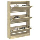 Shoe Cabinet Sonoma Oak 80x21x125.5 cm Engineered Wood 839926