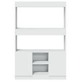 Highboard White 92x33x140 cm Engineered Wood 3309609
