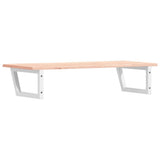 Basin Shelf Wall Mounted Steel and Solid Wood Oak 3302602