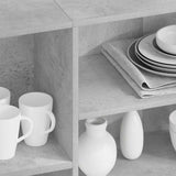 Sideboard Concrete Grey 120x30x75 cm Engineered Wood 809624