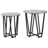Side Table Set 2 pcs Grey Sonoma and Black 869723