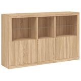 Sideboard with LED Lights Sonoma Oak 162x37x100 cm 3209144