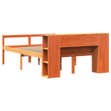 Bookcase Bed without Mattress Wax Brown 140x190 cm Solid Wood 3321981