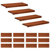 Stair Treads 16 pcs 70 x 30 x 2 cm Brown Solid Beech Wood 3446442