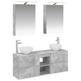 Bathroom Cabinet Set 5 pcs Concrete Grey Engineered Wood 3406674