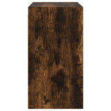 Wall Cabinet with Glass Doors Smoked Oak 68x37x68.5 cm 836494