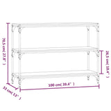 Book Cabinet Sonoma Oak 100x33x70.5 cm Engineered Wood and Steel 819353