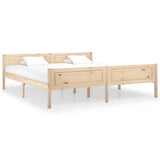Bed Frame Natural Wood Solid pine wood, plywood Super King 322101
