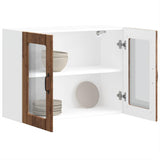 Kitchen Wall Cabinet with Glass Door Lucca Old Wood Engineered Wood 853855