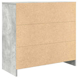 Sideboard with Drawer Concrete Grey 80x34x76 cm Engineered Wood 861538