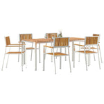 Garden Dining Set 7 pcs Brown Solid acacia wood 3334794