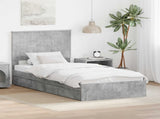 Storage Bed Concrete Grey 90 x 200 cm Engineered Wood 3411246