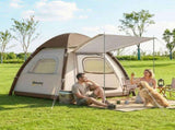 Inflatable Camping Tent with Rainfly, 3 Man Air Tent 3000mm Waterproof Blow Up Tents, Cream T3398P551665
