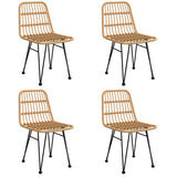 5 Piece Garden Dining Set Poly Rattan 3157876