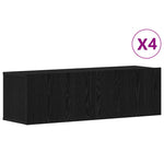 TV Cabinet Set 4 pcs Black oak 100 x 30 x 30 cm Engineered wood 3333050