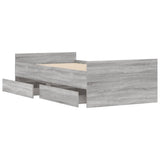 Bed Frame without Mattress Grey Sonoma 75x190 cm Small Single Small Single 3207390