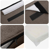 Upholstered Headboard Brown and Taupe 200 cm Solid Pine Wood 880161