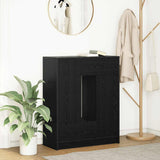 Sideboard with Drawers and Doors Black Oak 73x31x90 cm 861851