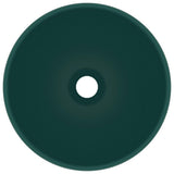 Luxury Bathroom Basin Round Matt Dark Green 32.5x14 cm Ceramic 146970