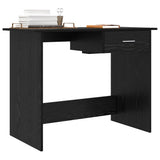 Desk with Drawer Black Oak 100 x 50 x 76 cm Engineered Wood 875250