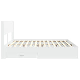 Bed Frame with Storage and Headboard White Engineered Wood 3414437