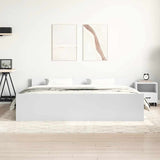 Bed Frame without Mattress White 160x200 cm 3203761