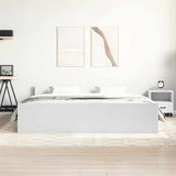 Bed Frame without Mattress White 180x200 cm Super King 3203768
