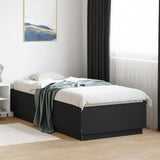Bed Frame with LED without Mattress Black 100x200 cm 3209626