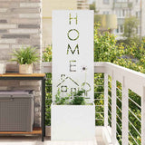 Garden Privacy Screen White 50 x 150 cm Cold-rolled steel 876491