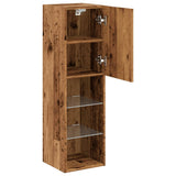 TV Cabinet with LED Lights Old Wood 30.5x30x102 cm 857676