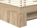 Bed Frame Sonoma Oak 120 x 200 cm Engineered Wood 3408783