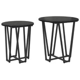 Side Table Set 2 pcs Black Oak 869720