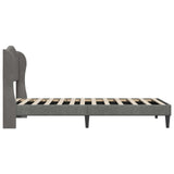 Bed Frame with Headboard Dark Grey 90 x 190 cm Velvet 42027948
