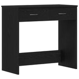 Desk with Drawer Black Oak 80 x 40 x 75 cm Engineered Wood 862480