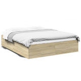 Bed Frame without Mattress Sonoma Oak 160x200 cm 3281002
